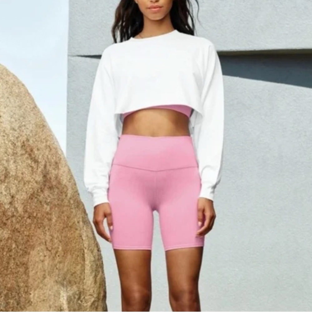 Alo Yoga Parisian Pink Bike Shorts